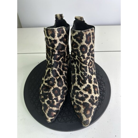 Treasure and Bond Leopard Print Cowhide Ankle Boot Sz 10 M Ankle Booties - Picture 2 of 8